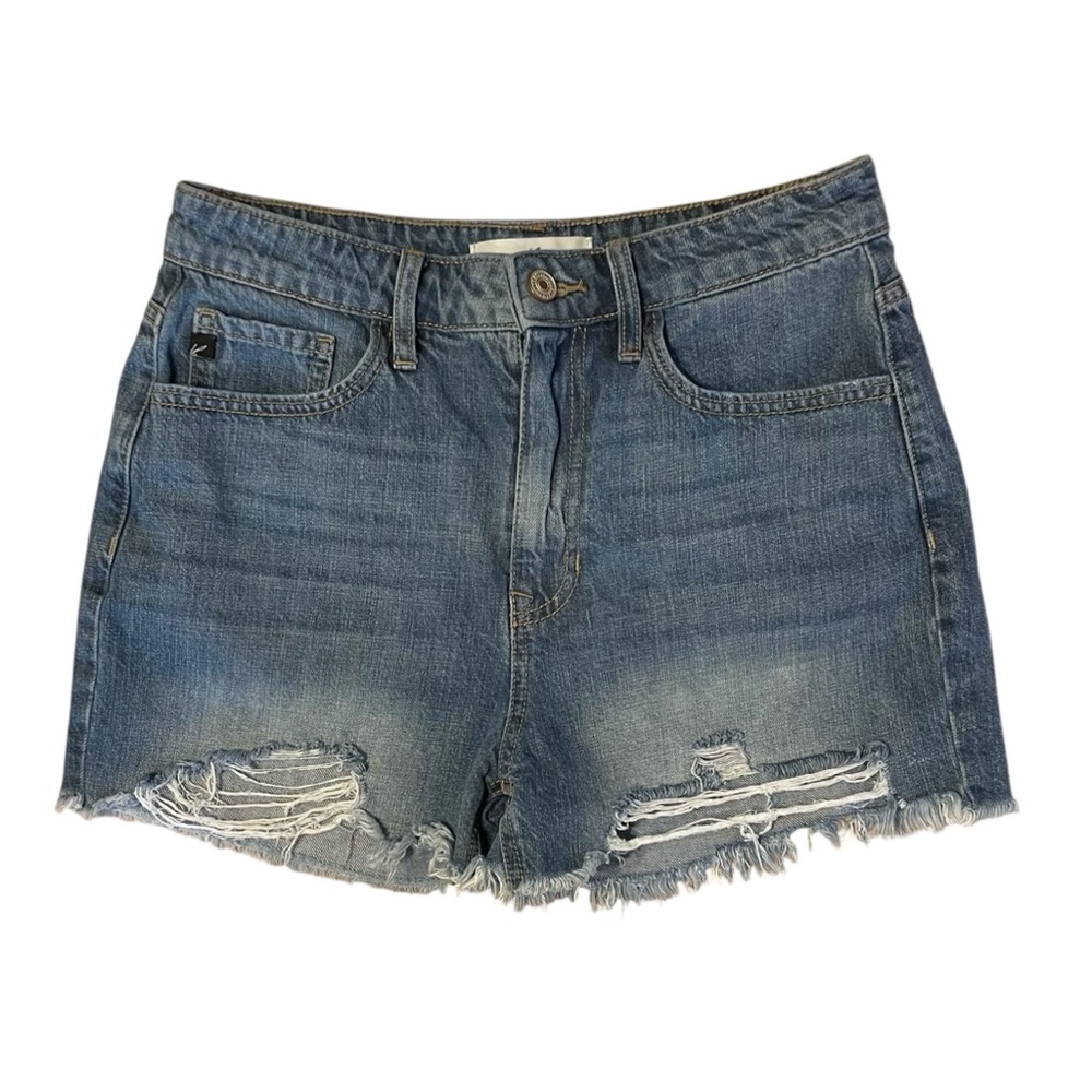 KANCAN Ivanna Ultra High Rise Mom Distressed Cut Off Jean Shorts Women’s 7/27